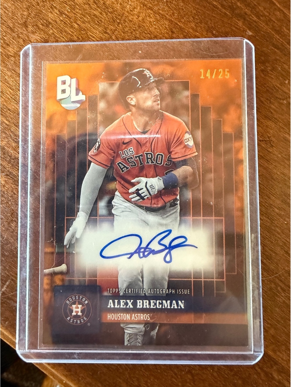 2024 Topps Big League Baseball Alex Bregman Orange Foil Autograph #BLA-AB 14/25